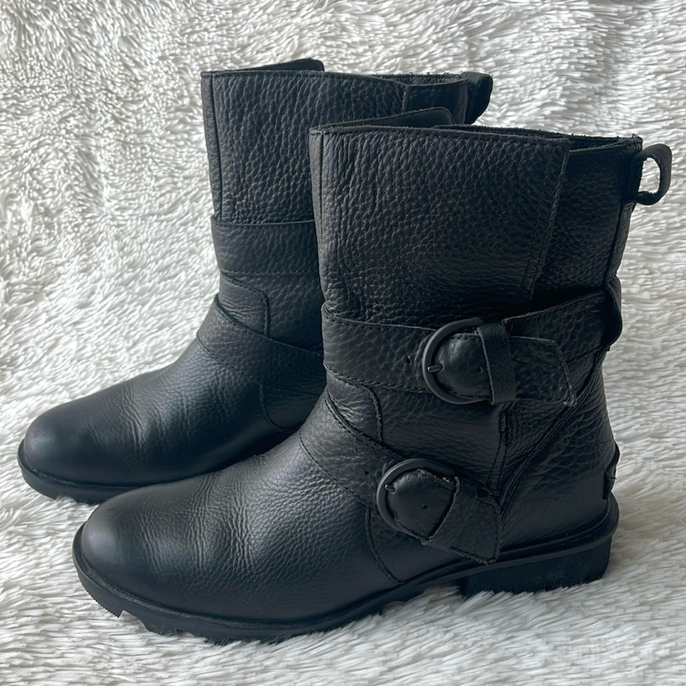 Sorel Pheonix black Moto Boot size 9.5 - Picture 2 of 8